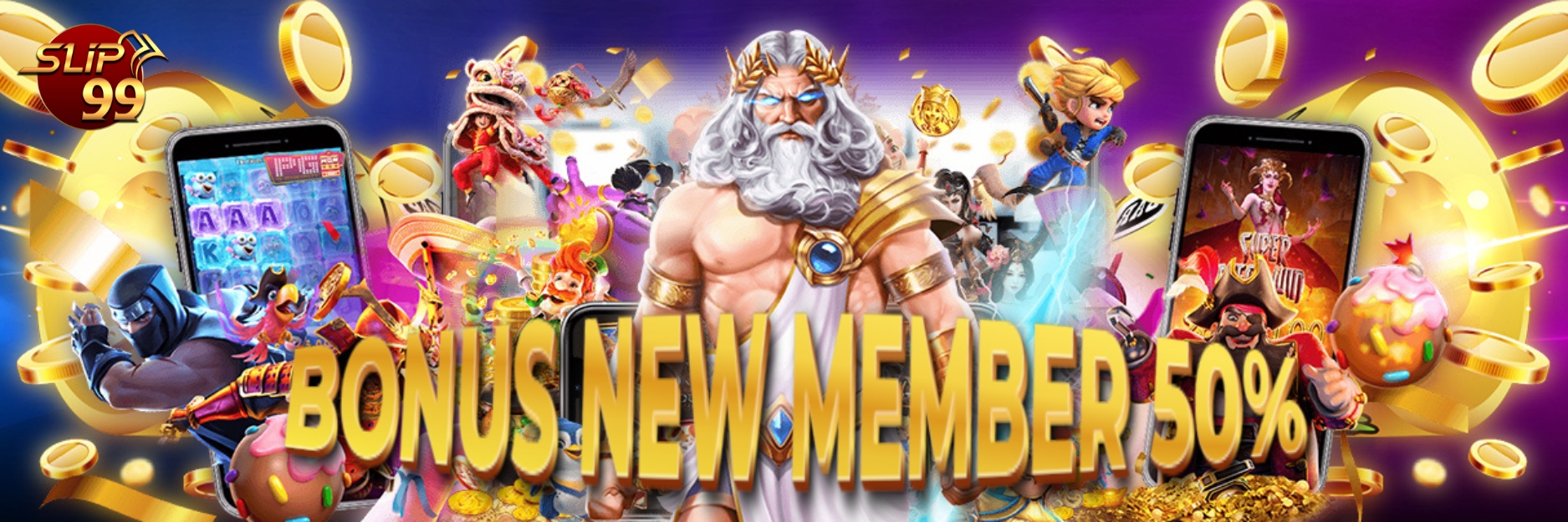 BANNER NEW MEMBER 50% POP UP